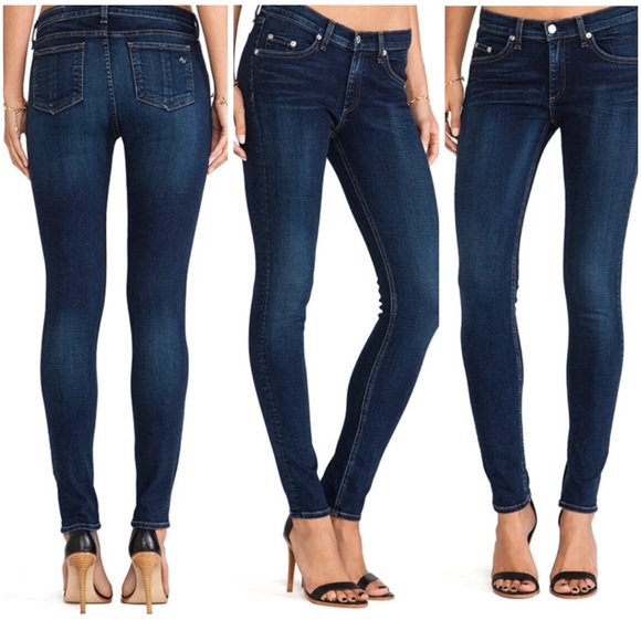 Rag & Bone Dark Wash Skinny in Woodford Denim 25 EUC - Picture 1 of 8